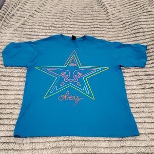 Blue Obey star tee size medium